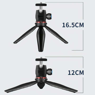 Alogy Mini Tripod Držiak telefónu Liginn Statív na fotenie pre GoPro zvonenie telefónu s fotoaparátom 1/4 Black