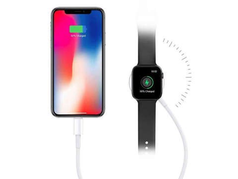 Alogy Qi Lightning 2v1 indukčná nabíjačka pre Apple Watch/iPhone Nástenná nabíjačka 20W čierna