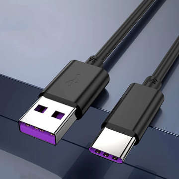 Alogy kábel rýchly USB-A na USB-C kábel typu C 5A 1m čierny