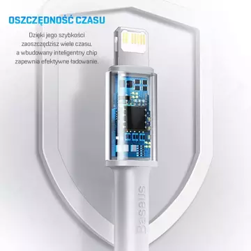 BASEUS Kábel USB-C do Lightning PD 20W 1m Niebieski