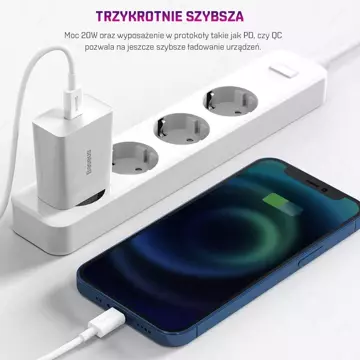 BASEUS Mini USB-C PD nabíjačka 20W čierna