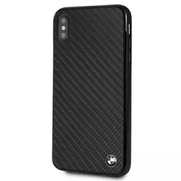 BMW BMHCI65MBC pevné ochranné puzdro na telefón pre Apple iPhone Xs Max čierne/čierne Siganture-Carbon