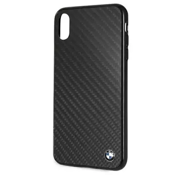 BMW BMHCI65MBC pevné ochranné puzdro na telefón pre Apple iPhone Xs Max čierne/čierne Siganture-Carbon
