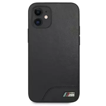 BMW BMHCP12SMHOLBK Puzdro na telefón pre Apple iPhone 12 Mini 5,4" čierne/čierne pevné puzdro M Collection Smooth PU