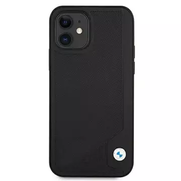 BMW BMHCP12SRCDPK Puzdro na telefón pre Apple iPhone 12 Mini 5,4" čierno/čierne pevné puzdro Kožené puzdro