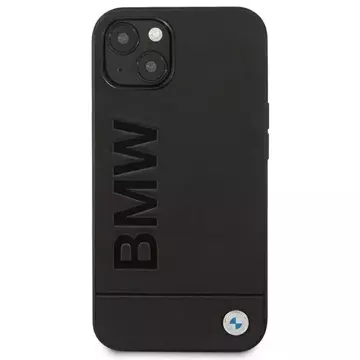 BMW BMHCP14MSLLBK puzdro na telefón pre Apple iPhone 14 Plus 6,7" čierno/čierna kožená známka