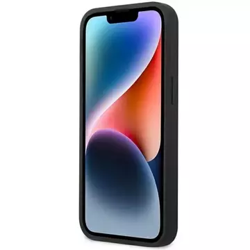 BMW BMHCP14MSLLBK puzdro na telefón pre Apple iPhone 14 Plus 6,7" čierno/čierna kožená známka