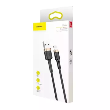 Baseus Cafule Cable odolný nylonový kábel USB / Lightning QC3.0 1,5A 2M čierno-zlatý (CALKLF-CV1)