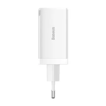 Baseus GaN5 Pro 2xUSB-C USB nástenná nabíjačka, 65W (biela)