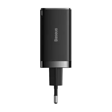 Baseus GaN5 Pro 2xUSB-C USB nástenná nabíjačka, 65W (čierna)