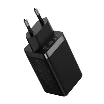 Baseus GaN5 Pro 2xUSB-C USB nástenná nabíjačka, 65W (čierna)