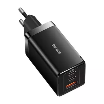 Baseus GaN5 Pro 2xUSB-C USB nástenná nabíjačka, 65W (čierna)