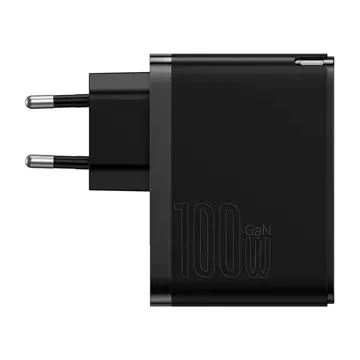 Baseus GaN5 Pro nástenná nabíjačka, USB-C USB, 100W kábel (čierny)