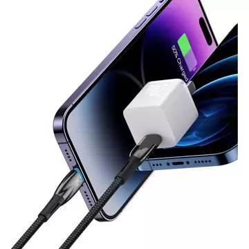 Baseus Glimmer Series rýchlonabíjací kábel USB-C - Lightning 480Mb/s PD 20W 1m čierny