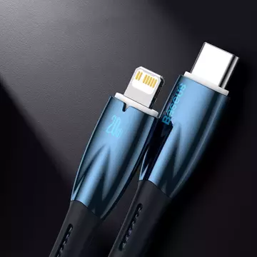 Baseus Glimmer Series rýchlonabíjací kábel USB-C - Lightning 480Mb/s PD 20W 2m čierny