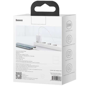 Baseus Super Si USB-C Typ C PD 25W biela nabíjačka s napájacím adaptérom