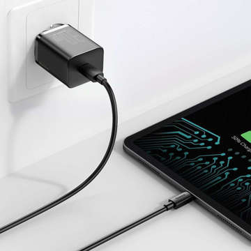 Baseus Super Si USB-C Type C PD Power Delivery 30W čierny napájací adaptér