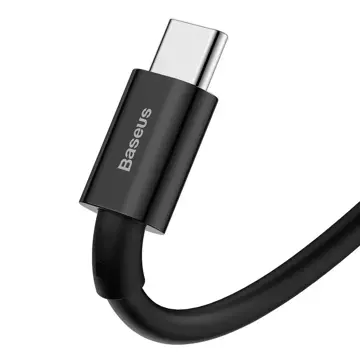 Baseus Superior USB - USB kábel typu C 66 W (11 V / 6 A) Huawei SuperCharge SCP 1 m čierny (CATYS-01)