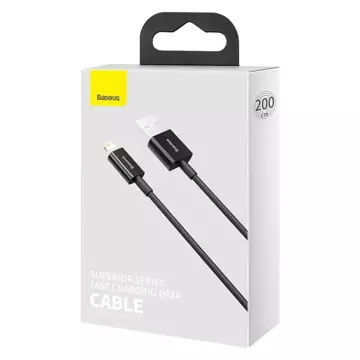 Baseus Superior USB kábel - Lightning 2,4 A 2 m čierny (CALYS-C01)