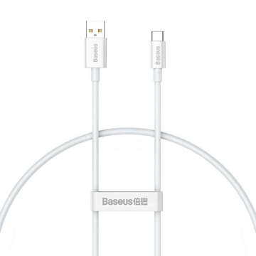 Baseus Superior kábel USB na USB-C 100 W 0,25 m (biely)