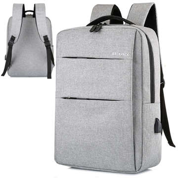 Batoh taška na notebook 15,6" veľká vodeodolná s USB portom Unisex 44x34x13cm do lietadla Alogy Backpack Grey