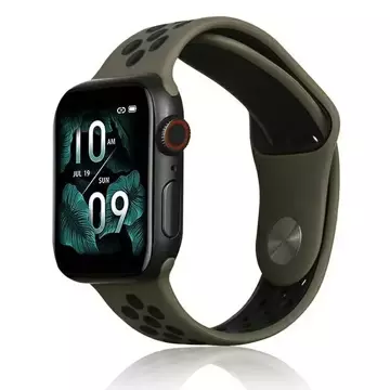Beline Sport silikónový remienok na inteligentné hodinky pre Apple Watch 38/40/41 mm hnedá/čierna hnedá/čierna