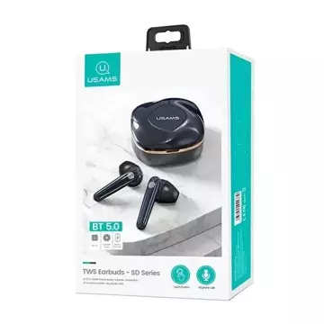 Bezdrôtové Bluetooth 5.0 slúchadlá USAMS TWS SD série blue/gem blue BHUSD02