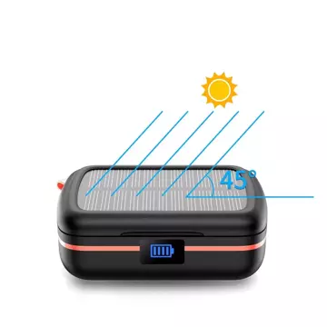 Bezdrôtové slúchadlá Choetech TWS vodotesné so solárnym panelom a vstavanou 2500mAh powerbankou čierna (BH-T05)