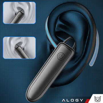 Bezdrôtový headset pre Bluetooth 5.1 hovory, headset do auta, Alogy Black