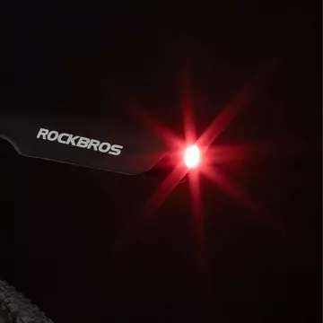 Blatník Rockbros DNB8001 s červeným LED svetlom - čierny