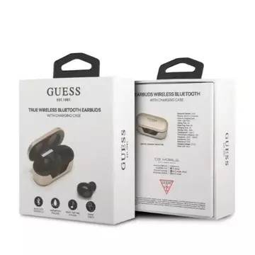 Bluetooth slúchadlá Guess GUTWST31ED TWS zlatá/zlatá dokovacia stanica