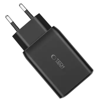 C65W 3-PORTOVÁ sieťová nabíjačka PD65W/QC3.0 2-USB-C porty 1 USB-A port Čierny