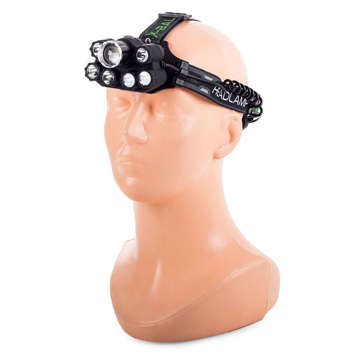 Čelovka čelovka Profesionálna čelovka Bailong so 7 LED diódami na hlavu