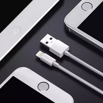 Choetech certifikovaný kábel USB-A kábel - Lightning MFI 1,8 m biely (IP0027)