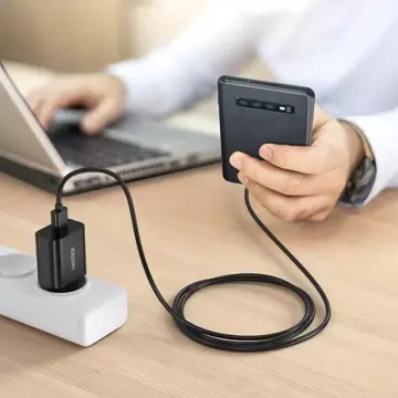 Choetech rýchlonabíjačka Quick Charge 3.0 18W 3A USB kábel - USB typ C 1m čierny (Q5003)