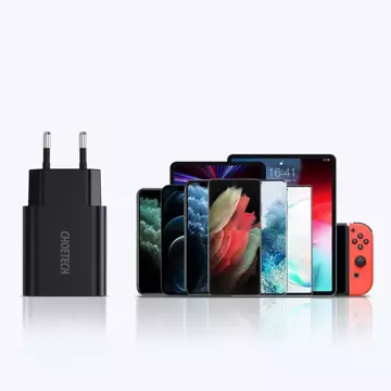 Choetech rýchlonabíjačka Quick Charge 3.0 18W 3A USB kábel - USB typ C 1m čierny (Q5003)