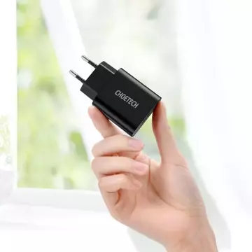 Choetech rýchlonabíjačka Quick Charge 3.0 18W 3A USB kábel - USB typ C 1m čierny (Q5003)