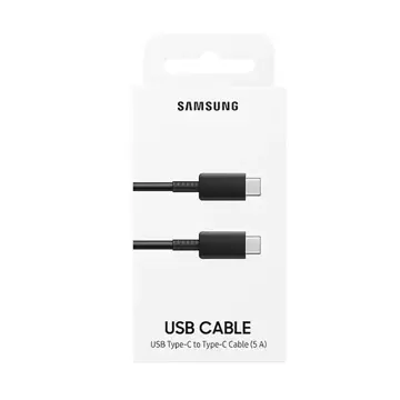 Čierno-čierny kábel na rýchle nabíjanie Samsung EP-DN975BB USB-C na USB-C