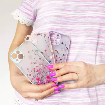 Dizajnové puzdro pre iPhone 12 Pro kvetinovo fialové