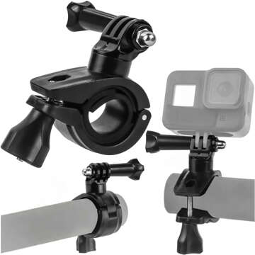 Držiak na bicykel pre GoPro Hero 12 11 10 9 8 7 DJI Action SJ7 SJ6 Kamera na riadidlá Motocykel Bicykel Alogy Swivel Black