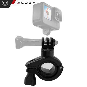 Držiak na bicykel pre GoPro Hero 12 11 10 9 8 7 DJI Action SJ7 SJ6 Kamera na riadidlá Motocykel Bicykel Alogy Swivel Black