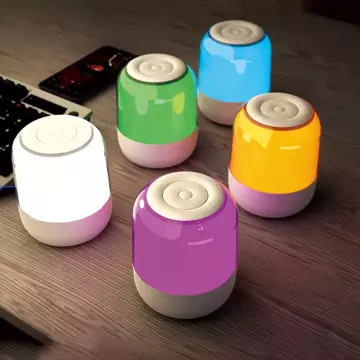 Dudao bezdrôtový Bluetooth 5.0 RGB reproduktor 5W 1200mAh biely (Y11S-biely)