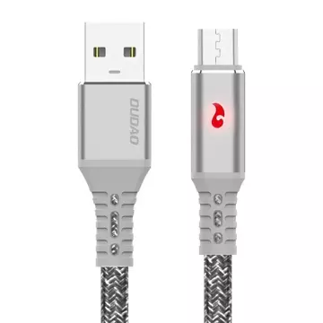 Dudao kábel USB - micro USB 1 m 3 A s LED sivou (L7xM Micro)