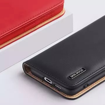 Dux Ducis Hivo Leather Flip Cover Originálna kožená peňaženka na karty a dokumenty Samsung Galaxy S22 (S22 Plus) červená