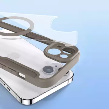 Dux Ducis Skin X Pro puzdro iPhone 14 Plus MagSafe magnetické flipové puzdro béžové