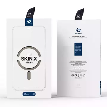 Dux Ducis Skin X Pro puzdro iPhone 14 Plus MagSafe magnetické flipové puzdro béžové