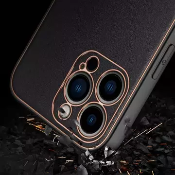 Elegantný kryt Dux Ducis Yolo vyrobený z koženky iPhone 13 Pro Max červený