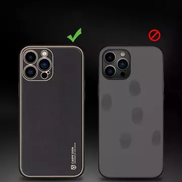 Elegantný kryt Dux Ducis Yolo vyrobený z koženky iPhone 13 Pro Max červený