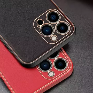 Elegantný kryt Dux Ducis Yolo vyrobený z koženky iPhone 13 Pro Max červený