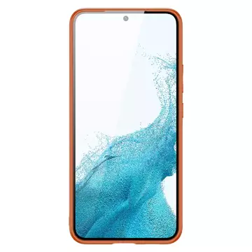 Elegantný kryt Dux Ducis Yolo z ekologickej kože pre Samsung Galaxy S22 (S22 Plus) oranžový